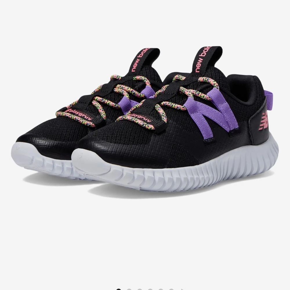 New Balance Black and Purple Kids Sneakers